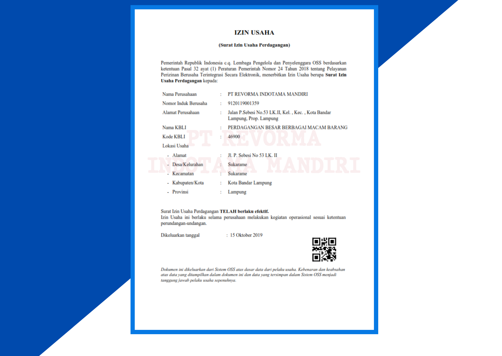 SIUP (SURAT IZIN USAHA PERDAGANGAN)